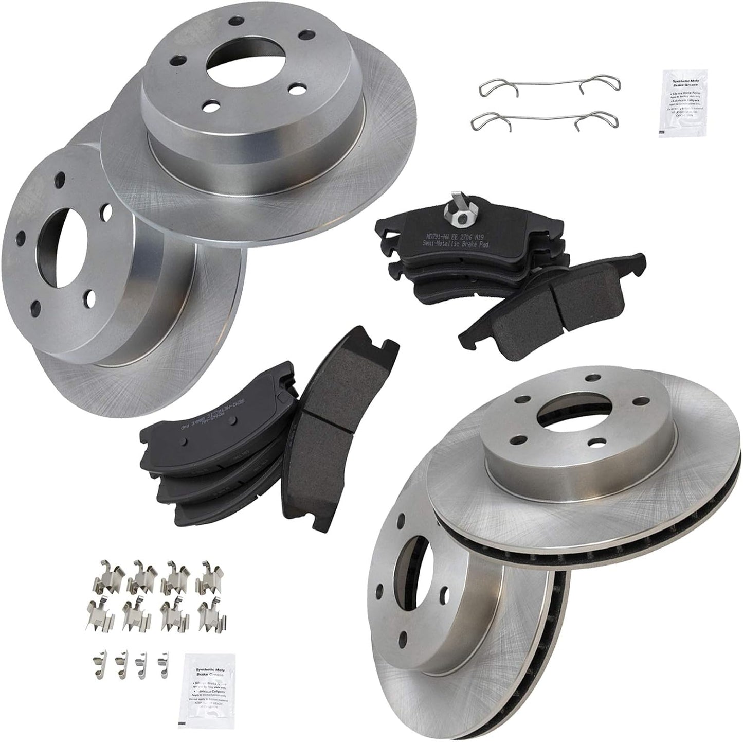 TRQ Brake Pad & Rotor Kit for 1999-2004 Jeep Grand Cherokee