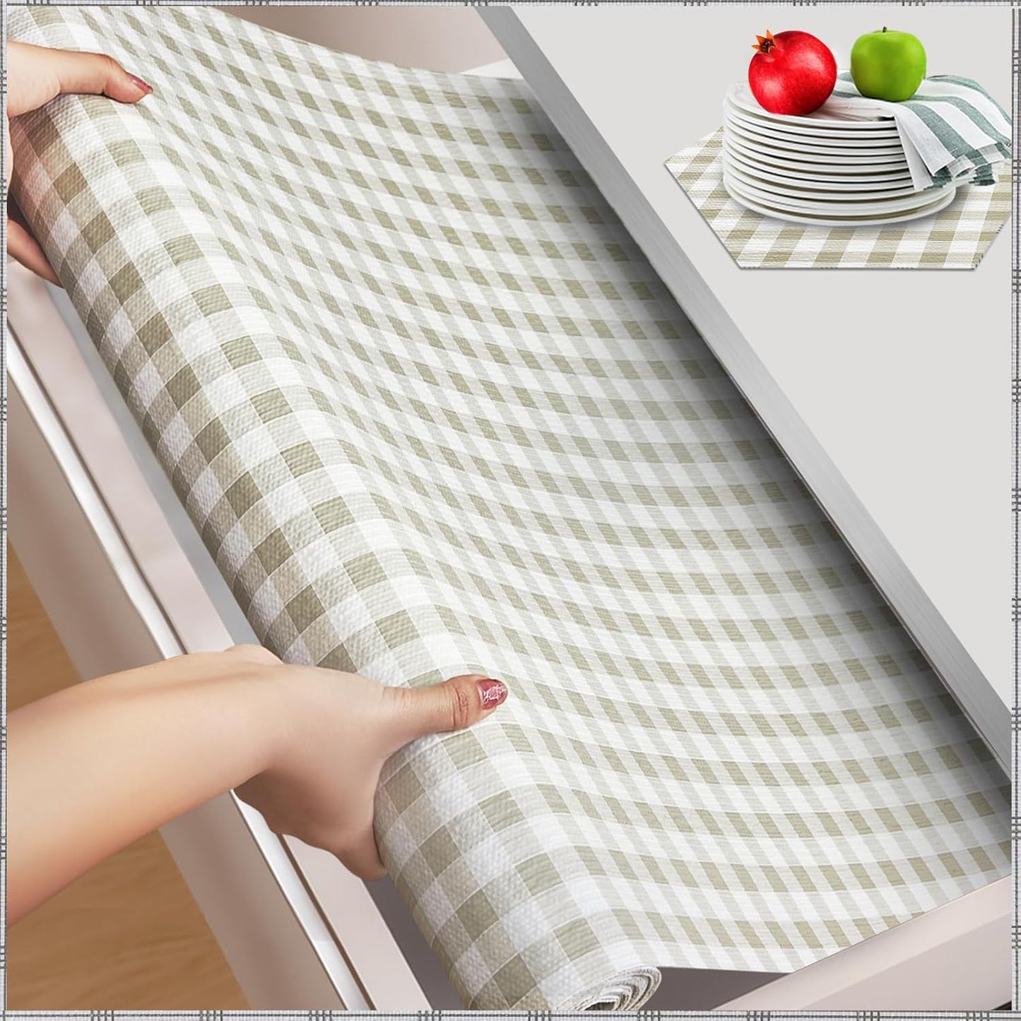 Beautysaid Non Slip Shelf Liner for Kitchen Cabinets 12 in x 20FT