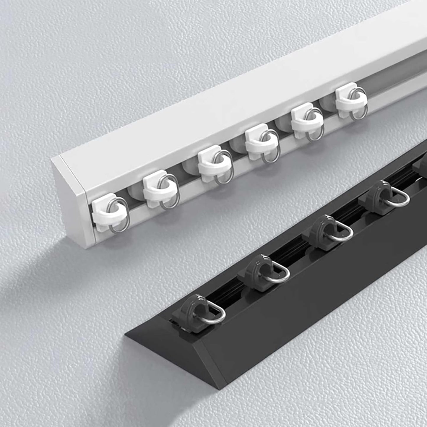 Easy Install Black Ceiling Curtain Rod - Room Divider