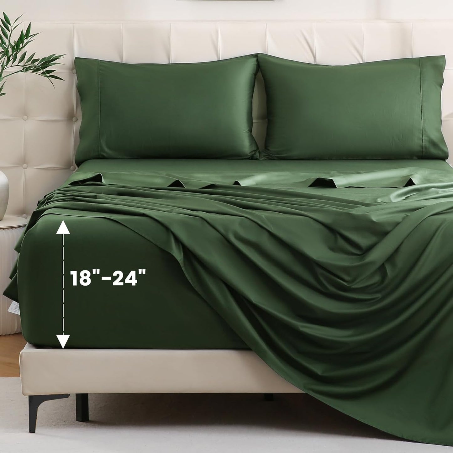 Bedlifes King Sheet Set with Extra Deep Pocket for Comfort