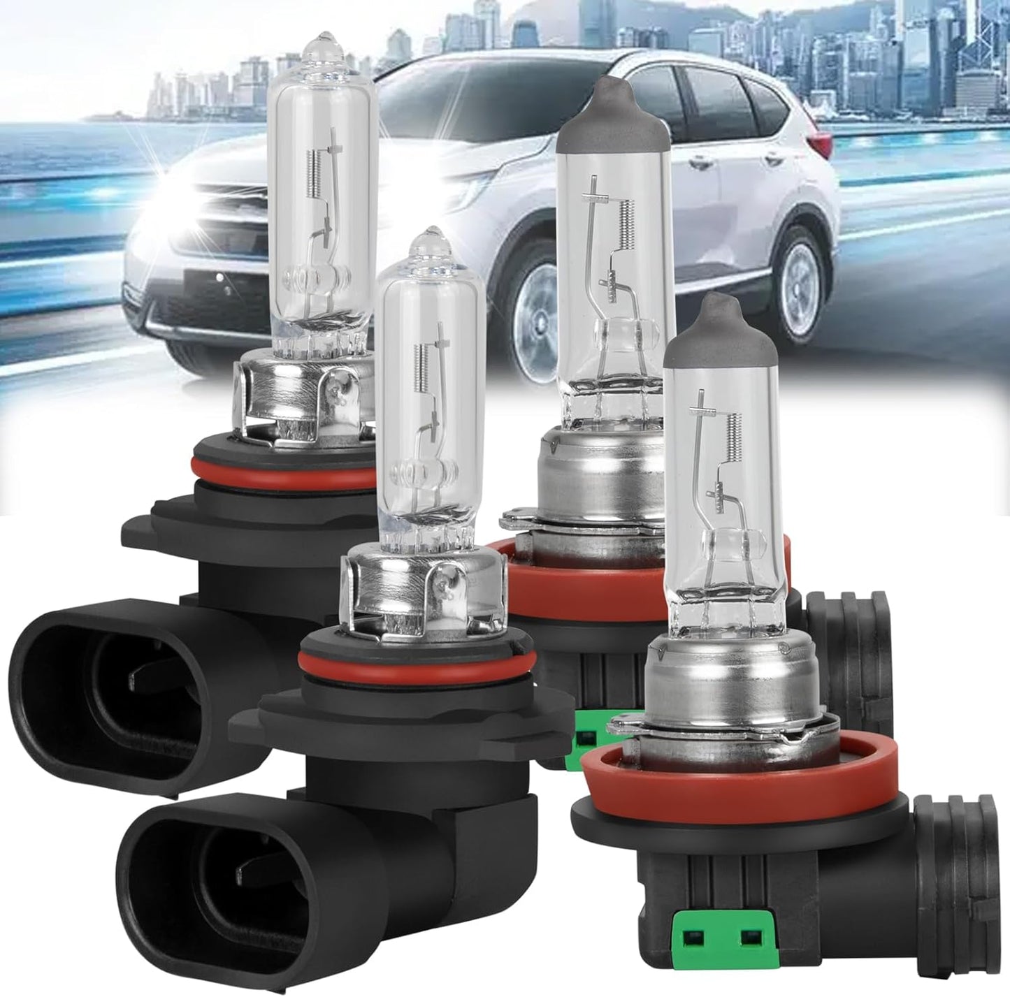 Halogen Headlight Bulbs for Honda CR-V 2015-2022, Pack of 4