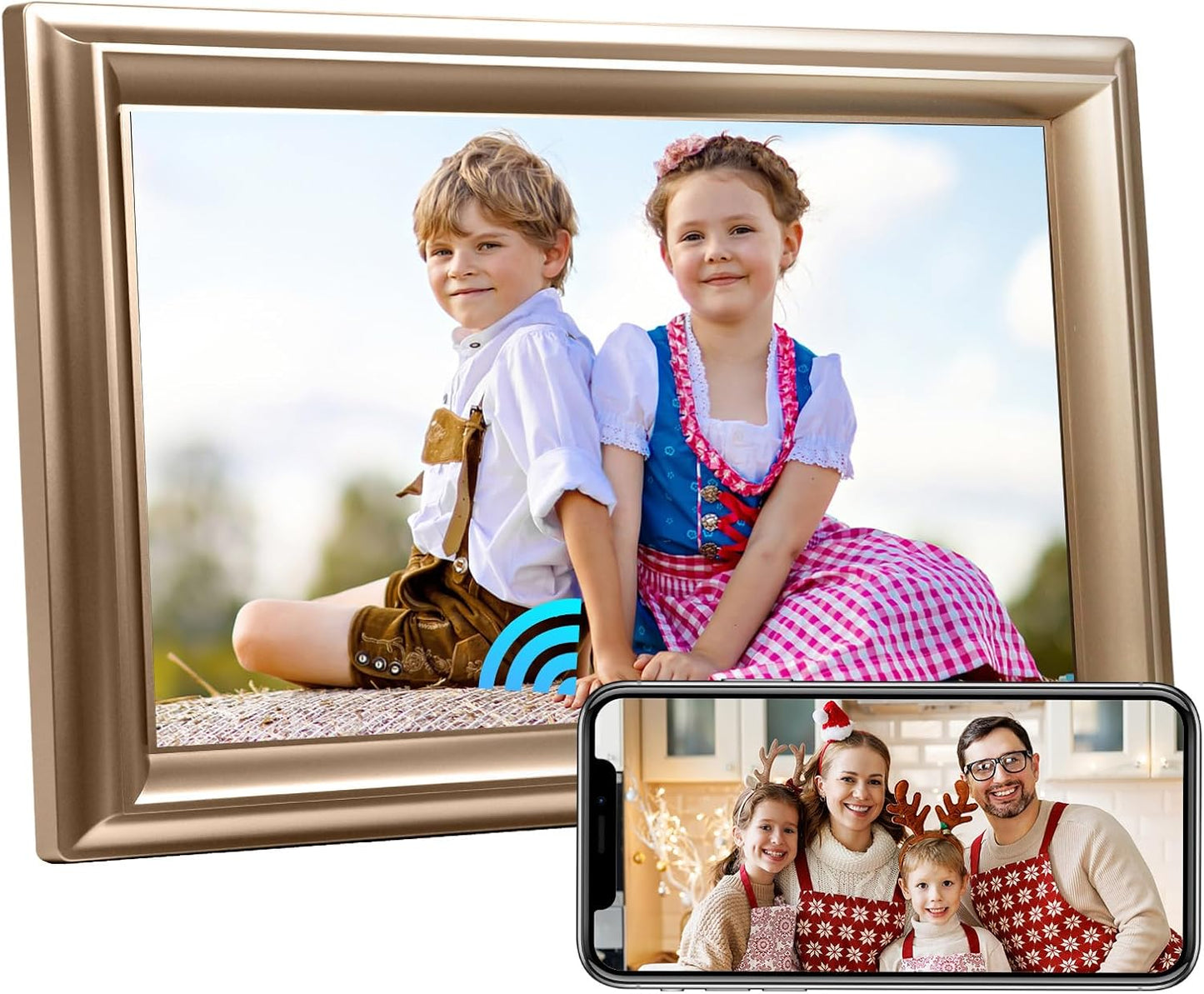 WiFi Digital Picture Frame 10.1Inch with 16GB Storage and More