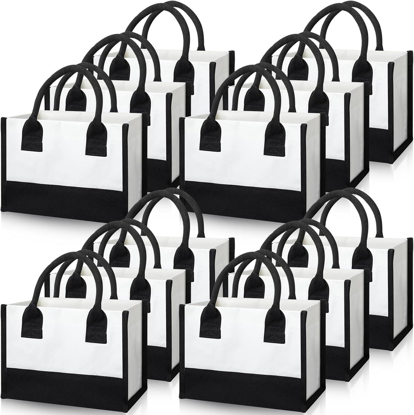 Cunno Mini Jute Reusable Tote Bags for Weddings and Gifts