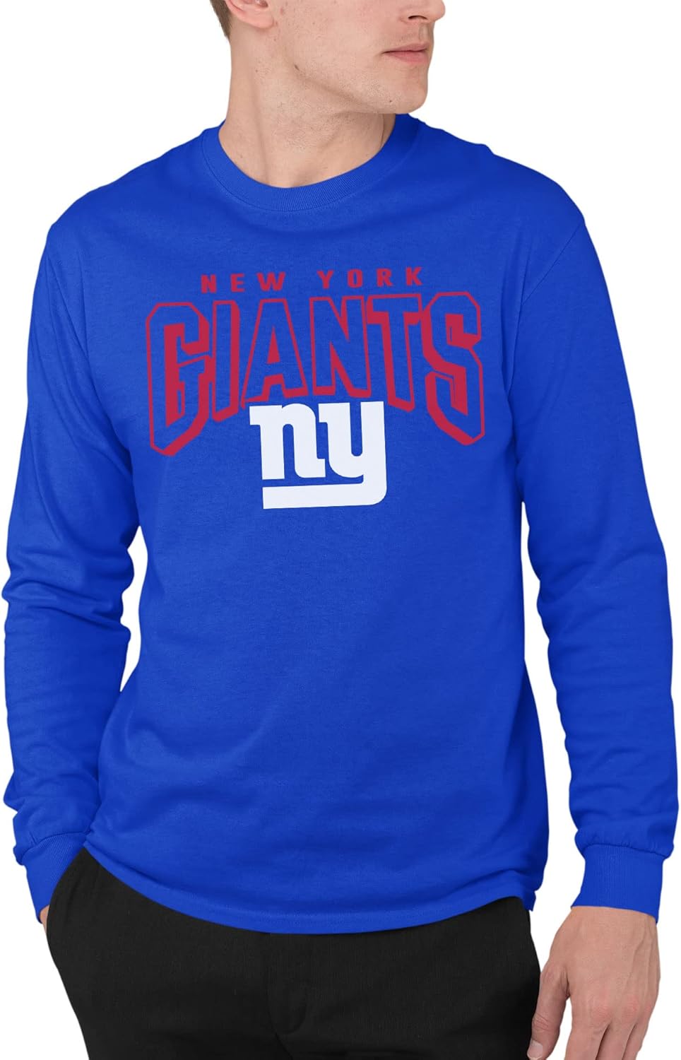 Unisex Adult Bold Logo Long Sleeve T-Shirt for Giants Fans