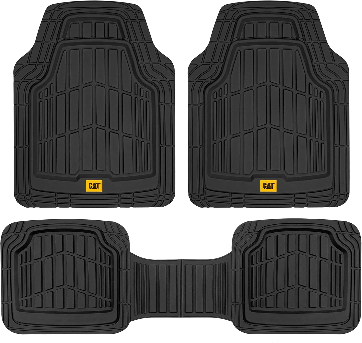 Cat ToughRide Heavy-Duty Rubber All Season Floor Mats for Vehicles
