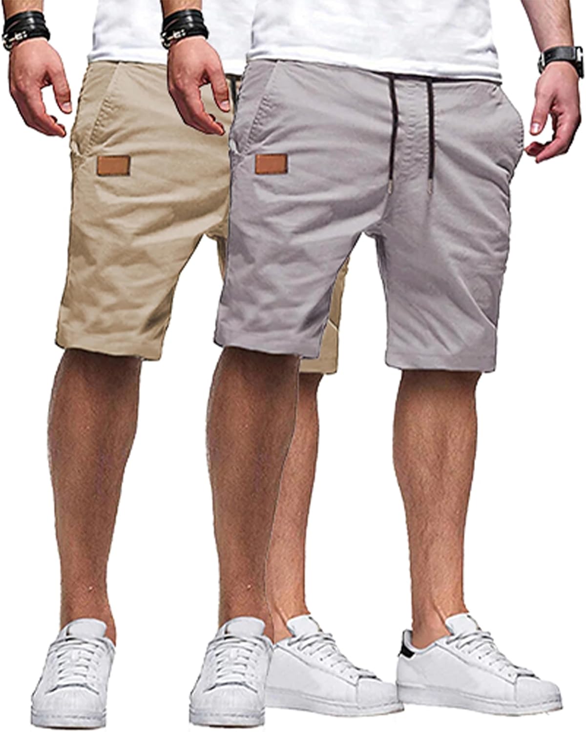 JMIERR Mens Casual Shorts - Comfortable Stretch Twill Chino