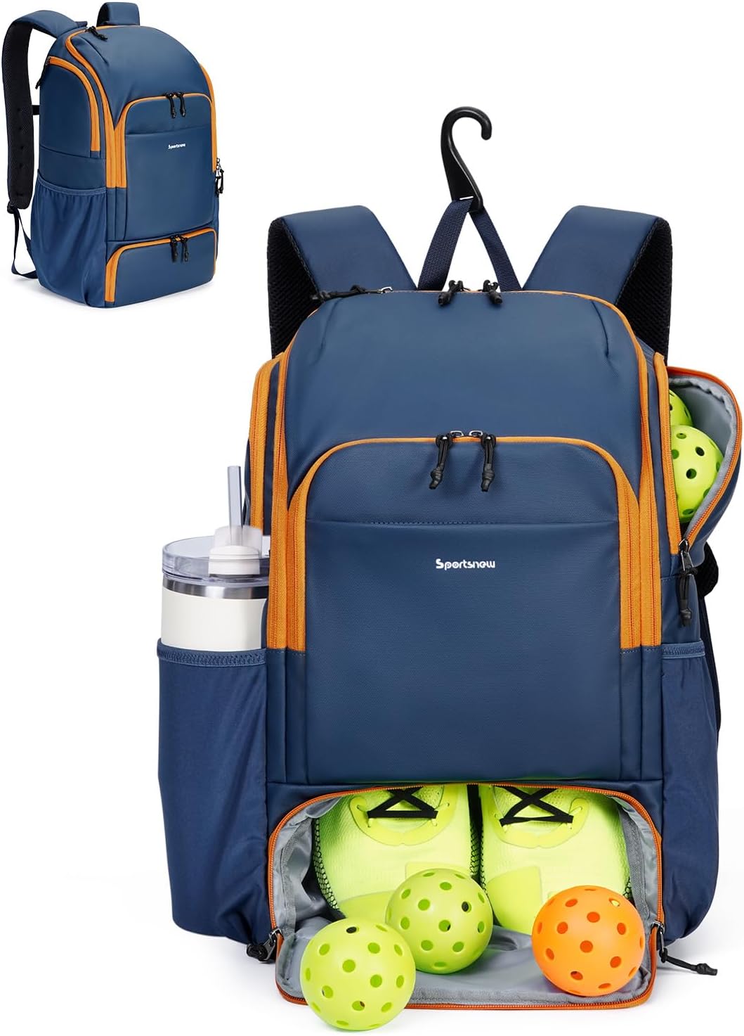 Waterproof Pickleball Backpack with Shoe Compartment for Sports
