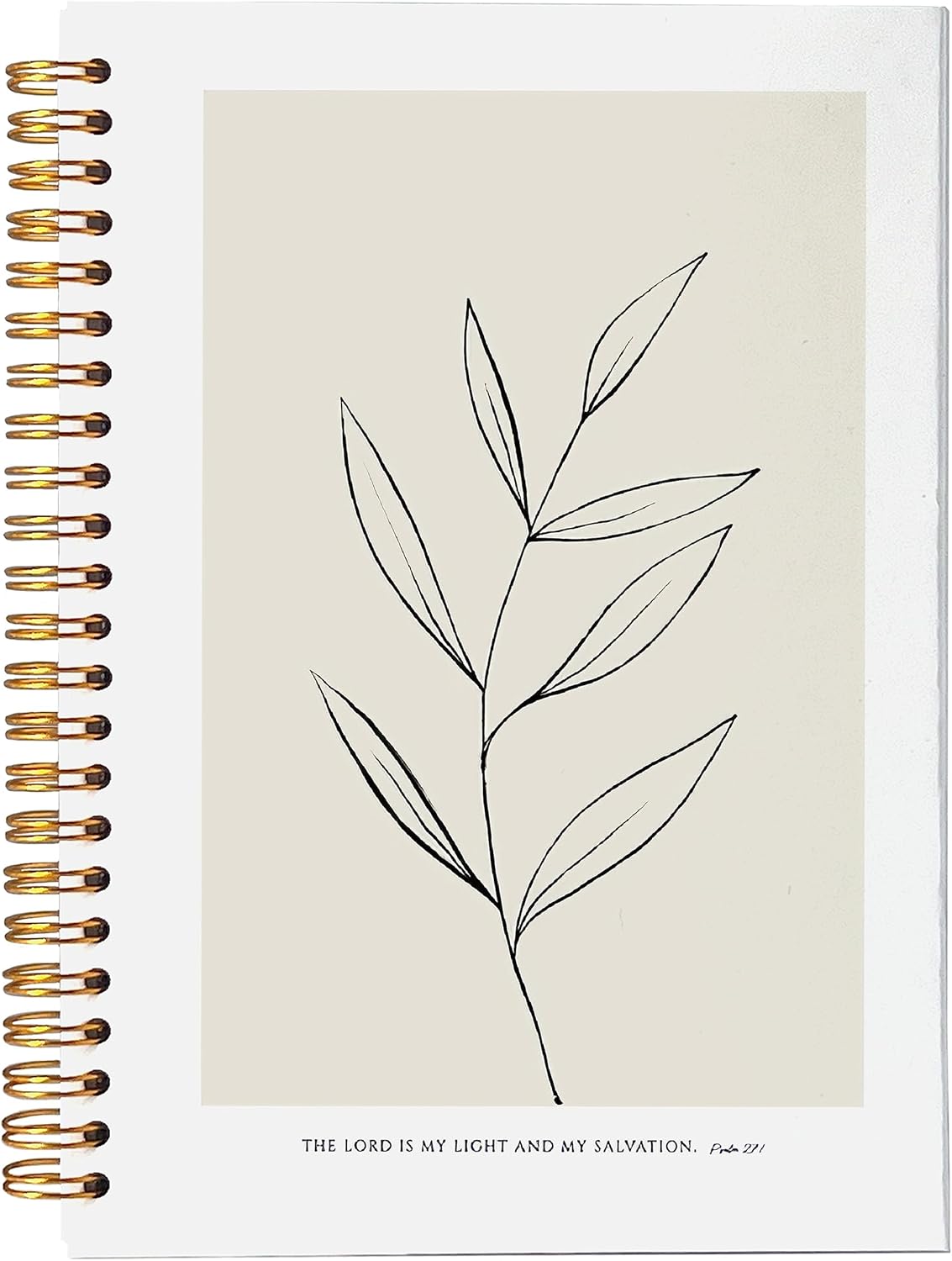 Christian Spiral Notebook: Psalm 27:1 My Light & Salvation