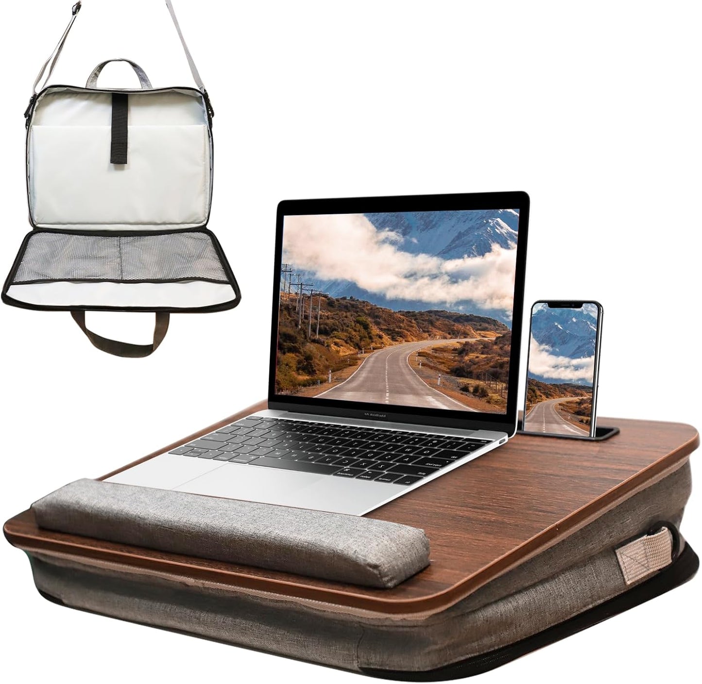 Portable Lap Desk for 15.6in Laptop - Work Comfortably Anywhere!