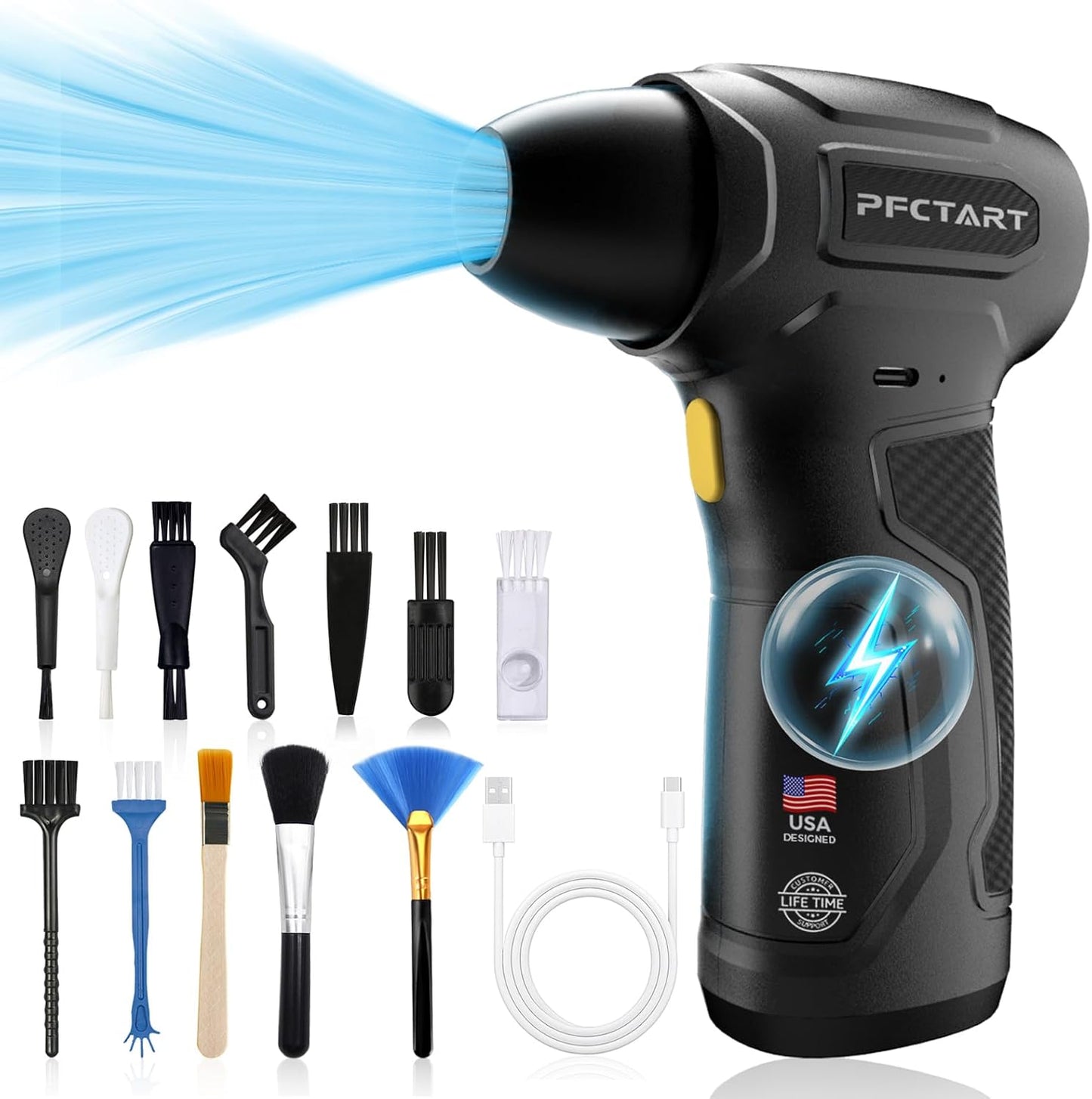 Compress Air Duster with 200000RPM Brushless Motor for Cleaning
