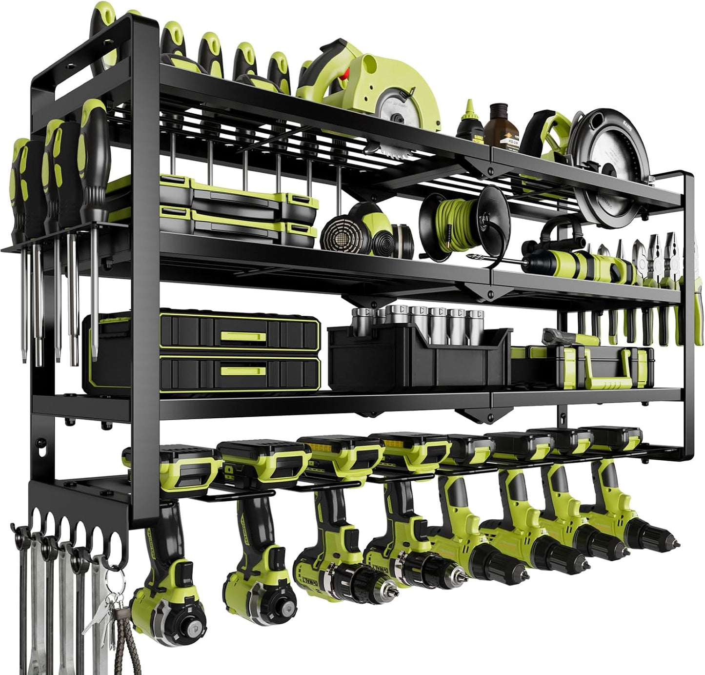 Ultimate Garage Tool Organizer - 4 Layer Drill Holder by NattyDot