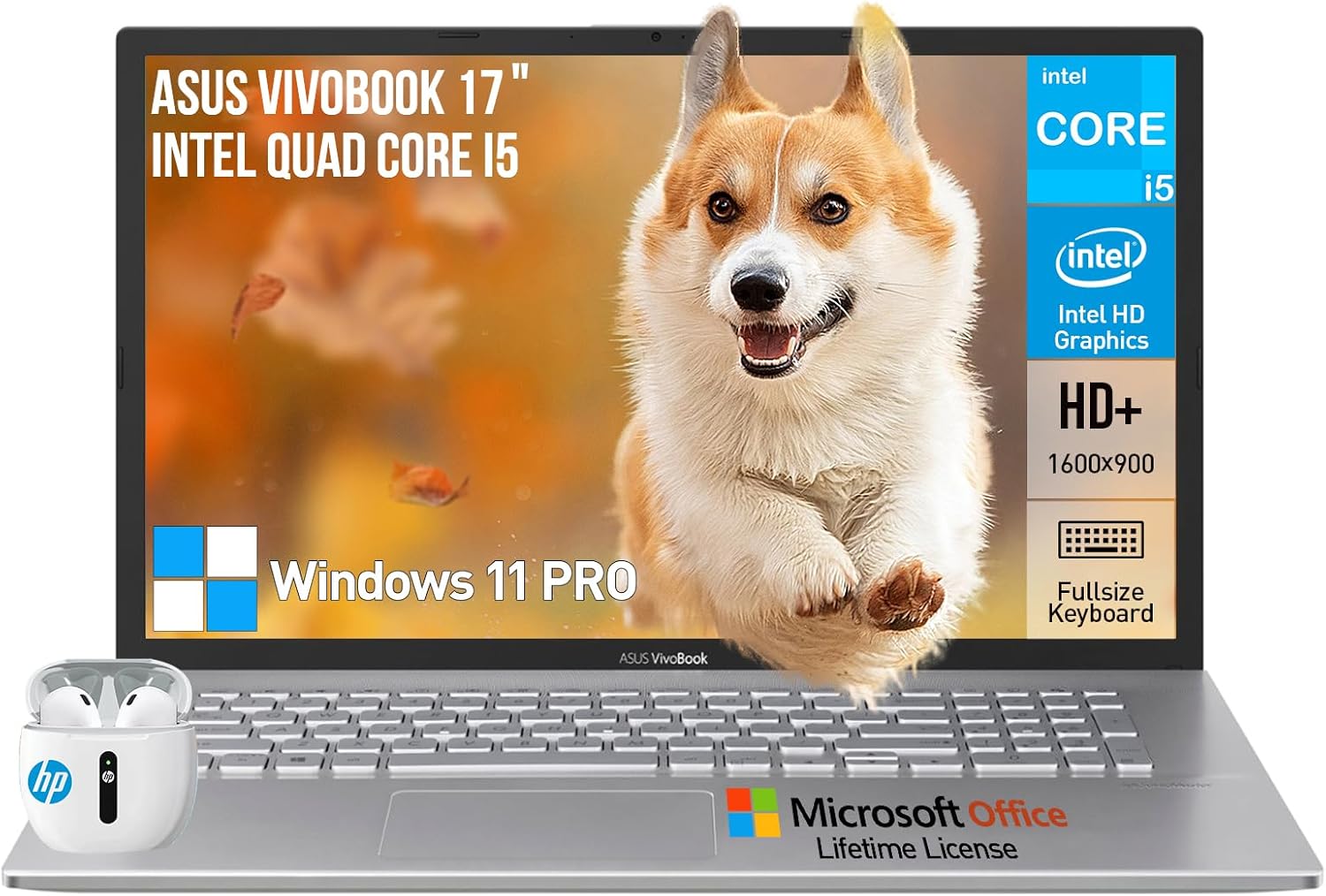 ASUS Vivobook 17 i5 Laptop Lifetime Microsoft Office 36GB RAM 2T