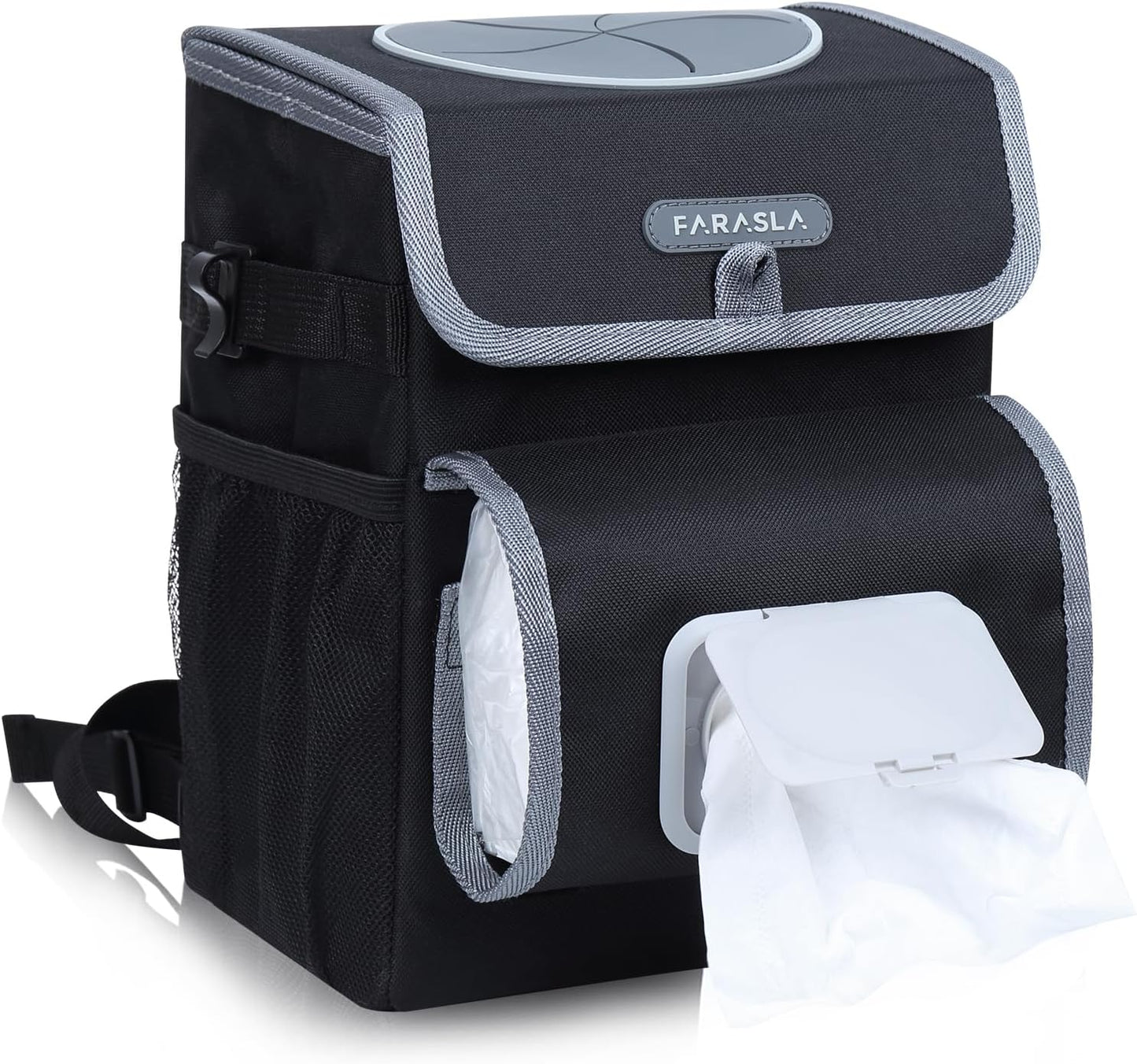 Farasla Car Trash Can: Leakproof & Adjustable