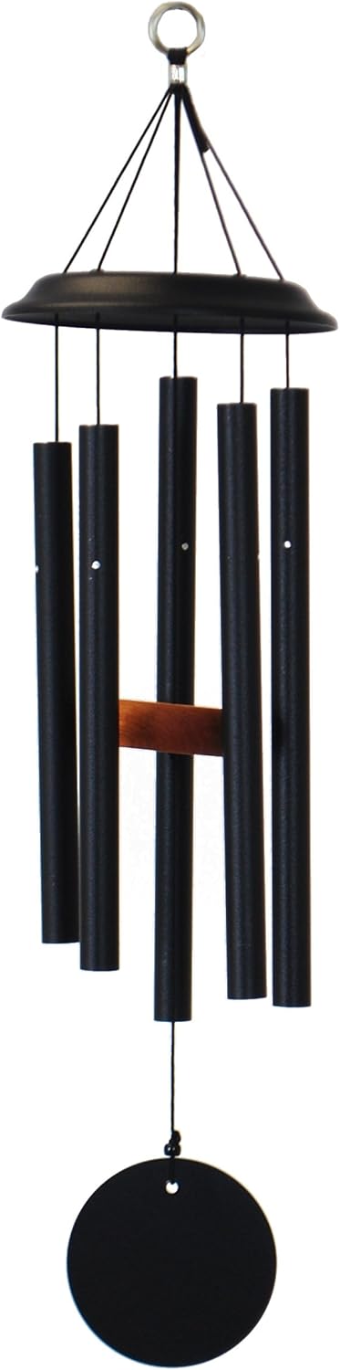 26 Inch Black Wind Chime for Patio and Garden Decor