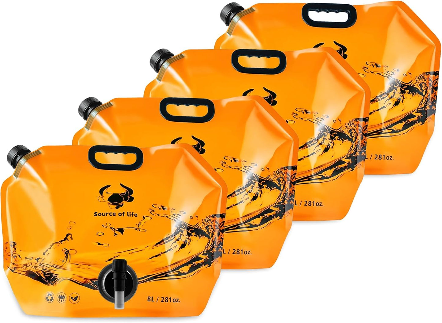 Collapsible 8L Water Storage Bag for Camping and Outdoor Use