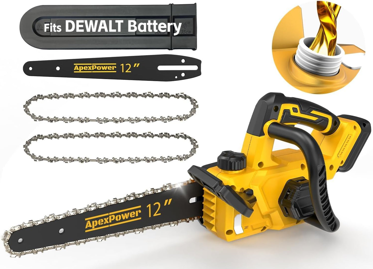 12 Inch Brushless Electric Chainsaw for Powerful Cutting Tasks