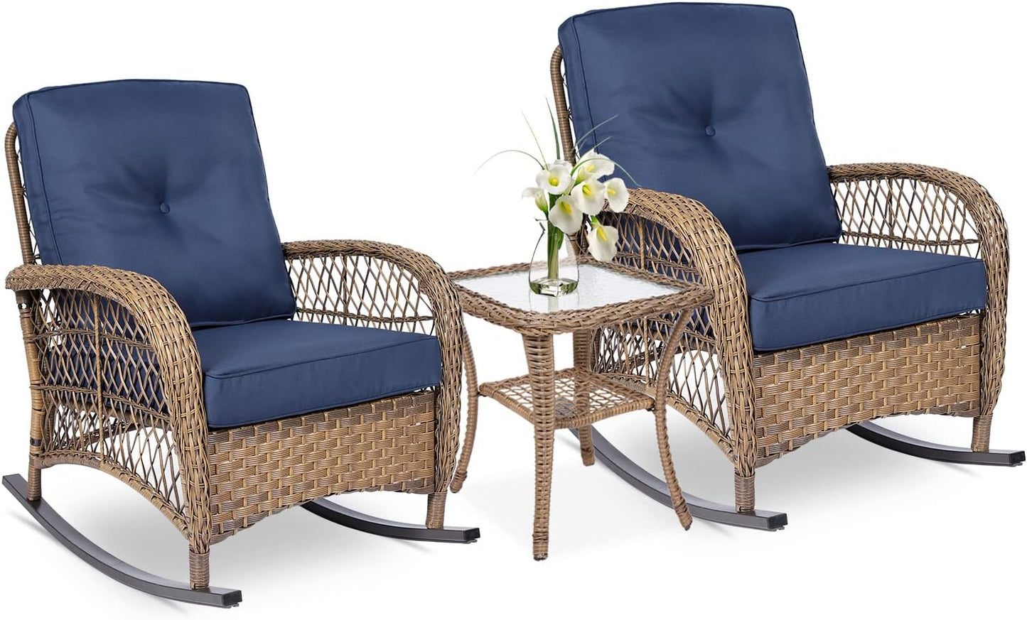 VIVIJASON 3-Piece Outdoor Conversation Bistro Set for Relaxation