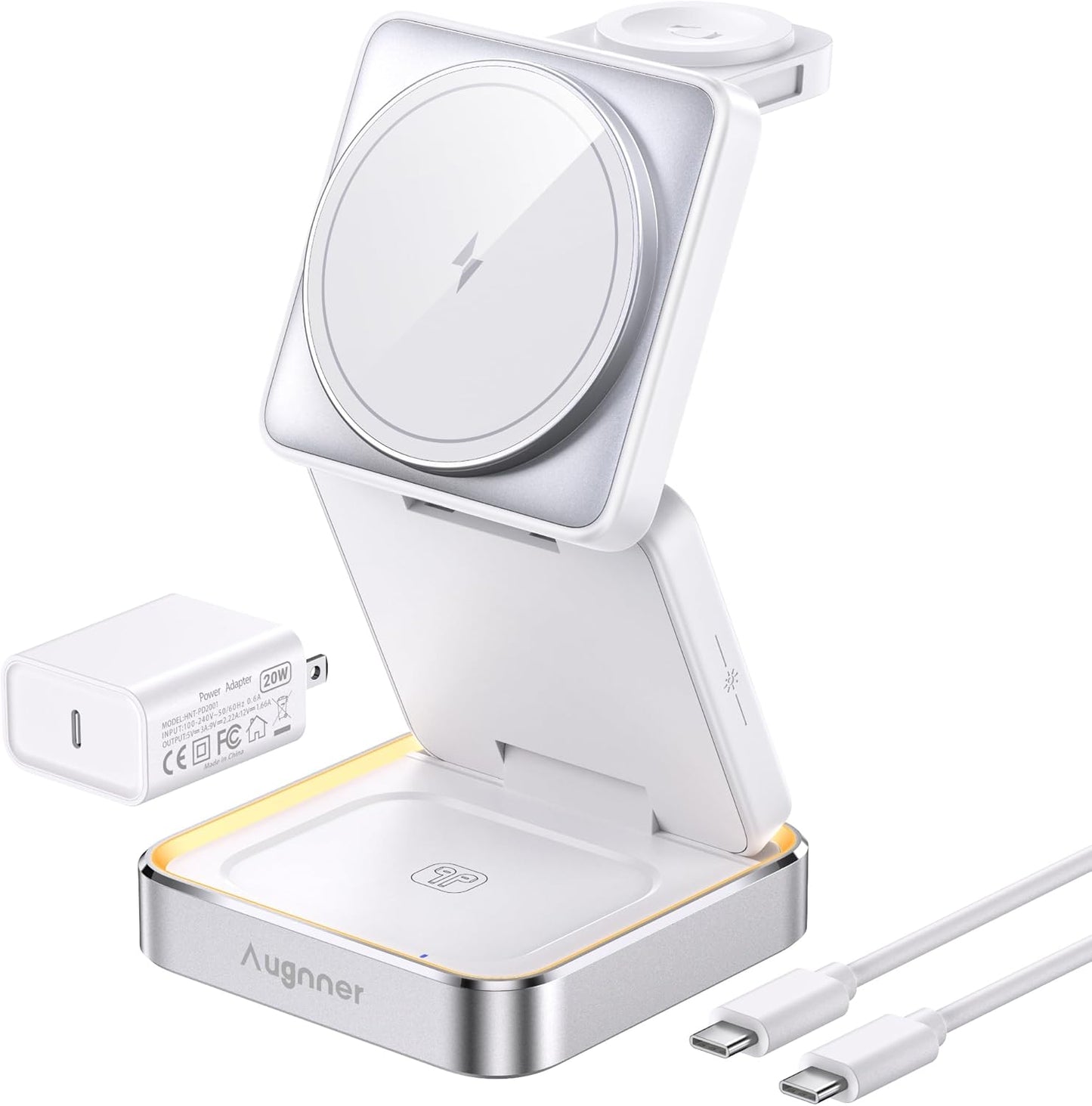 Ultimate 3-in-1 Wireless Charger: Fast Charging On-The-Go with Magnetic Compatibility! by Augnner