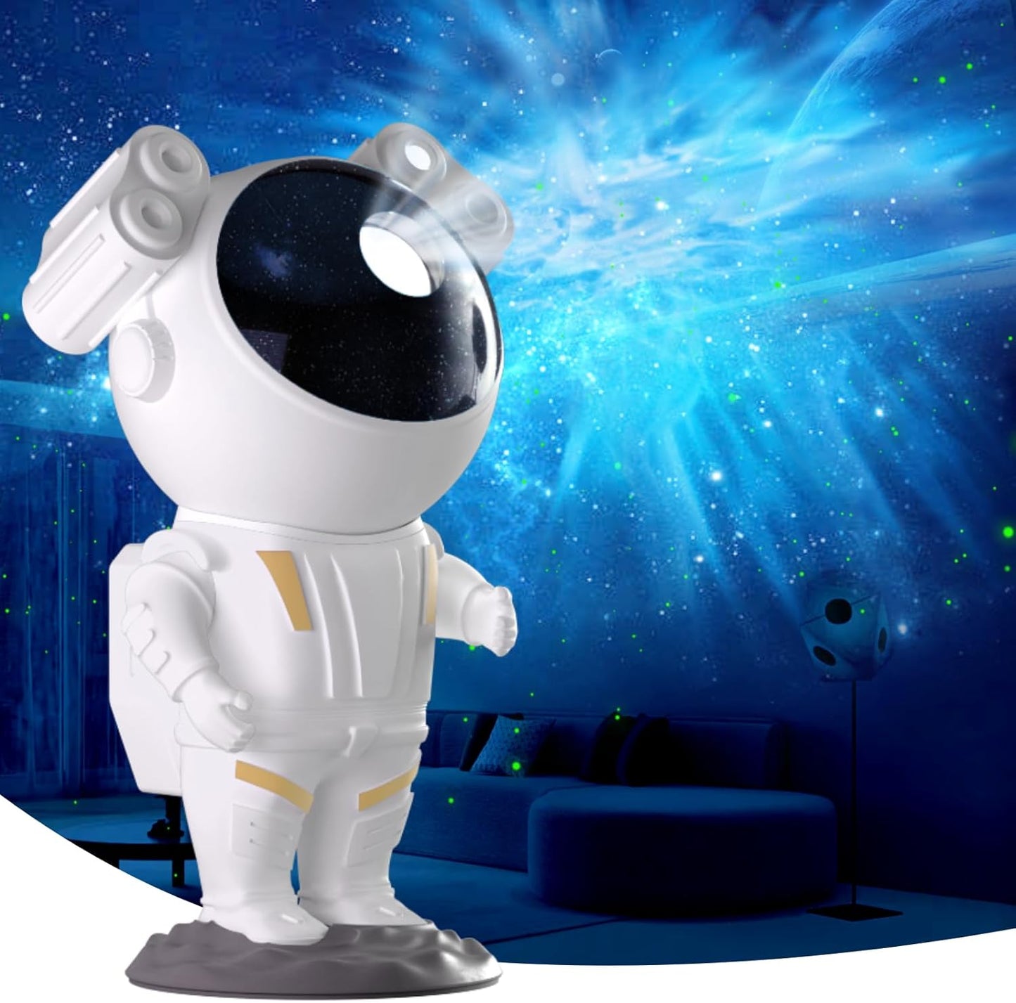 360 Rotating Astronaut Star Projector - Nebula Galaxy Night Light