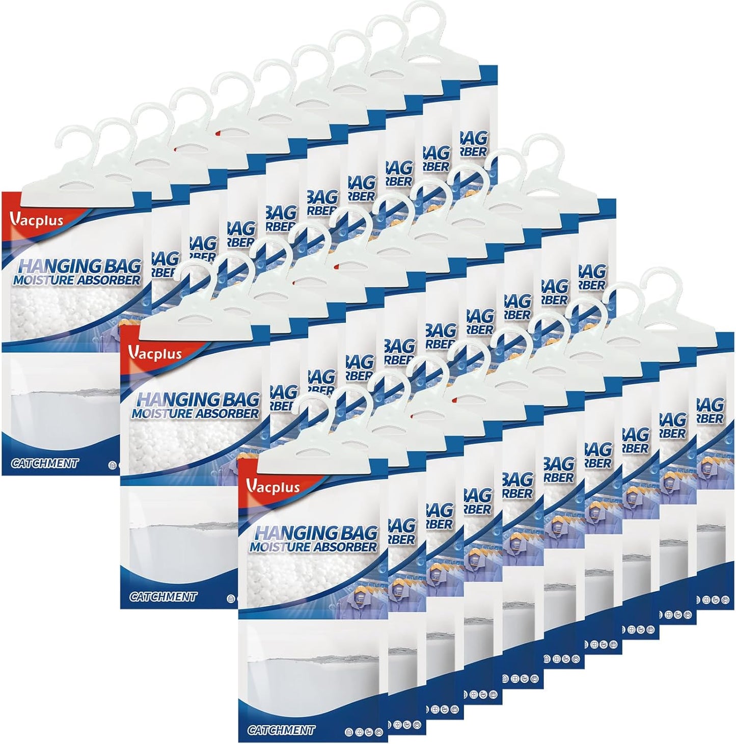 Vacplus Moisture Absorbers 30 Pack for Effective Humidity Control