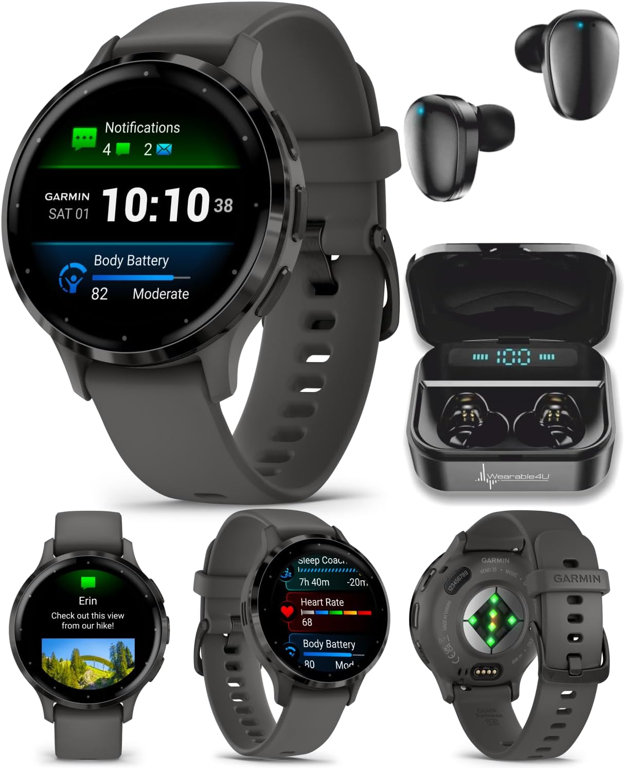 Garmin Venu 3S GPS Smartwatch with AMOLED Display and More