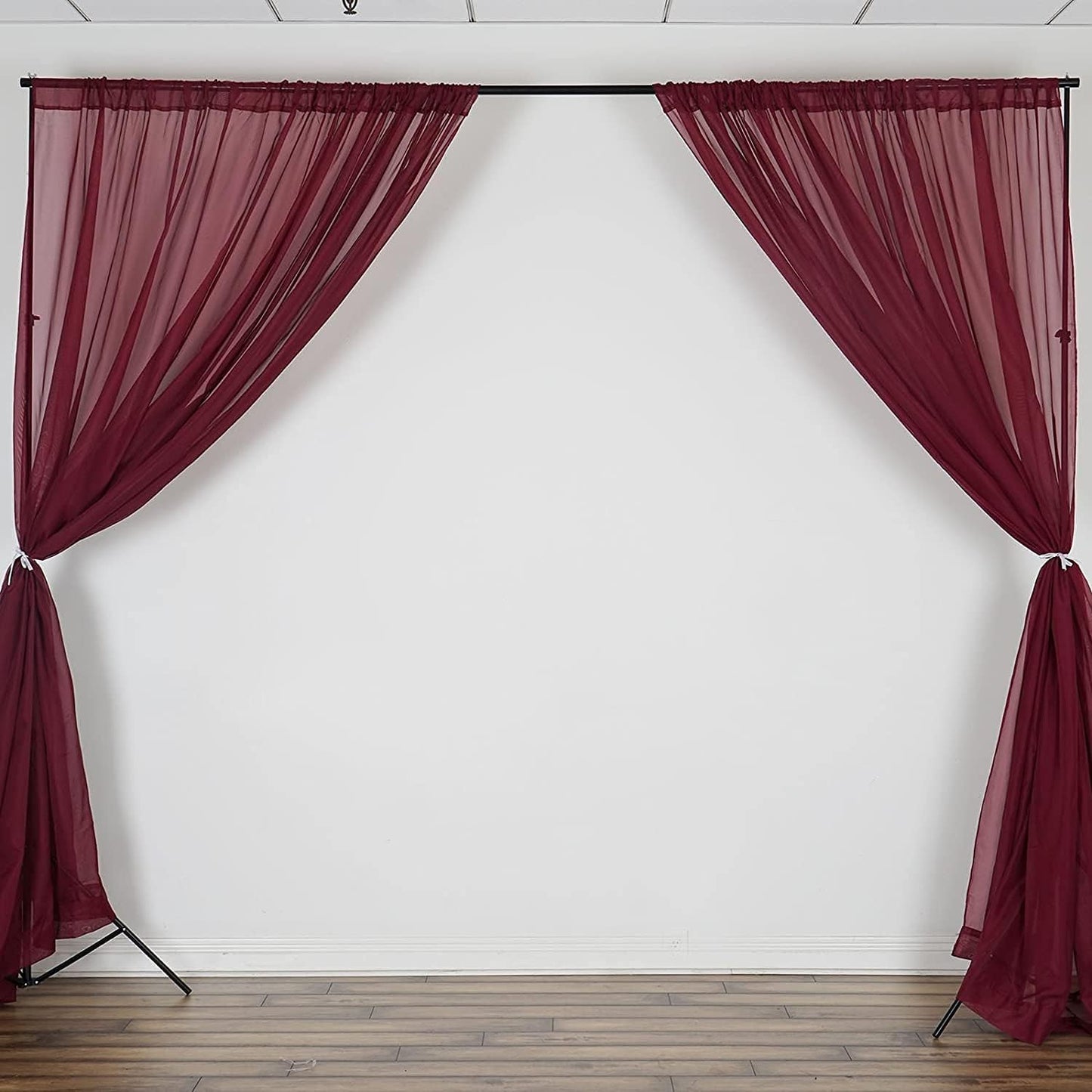 Fire Retardant Sheer Voile Chiffon Draping Panels for Events