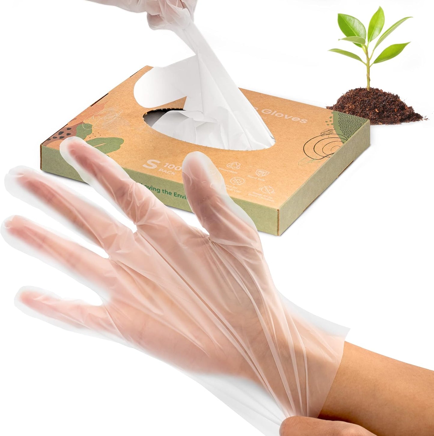 Compostable Food Prep Gloves - Eco-Friendly Cooking Essential