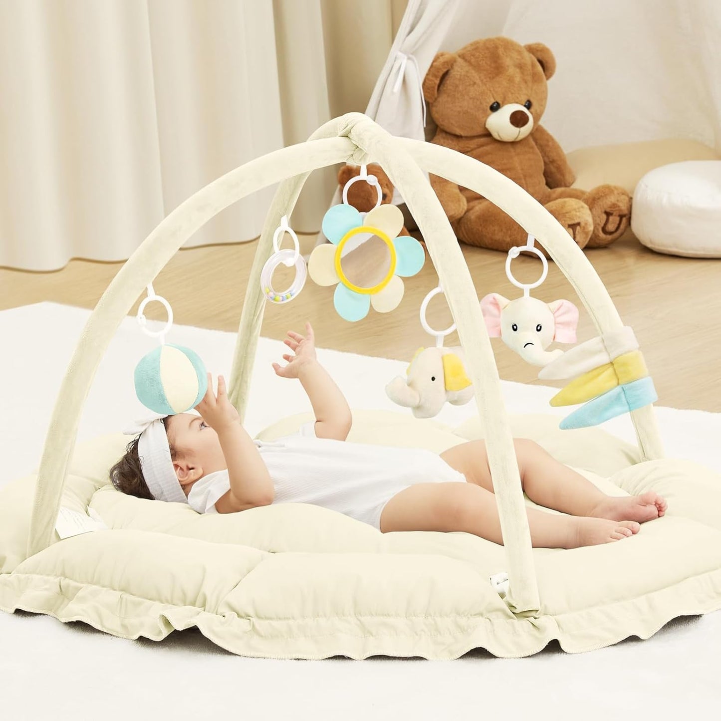 5 in 1 Baby Play Gym Mat for Developmental Stages and Fun
