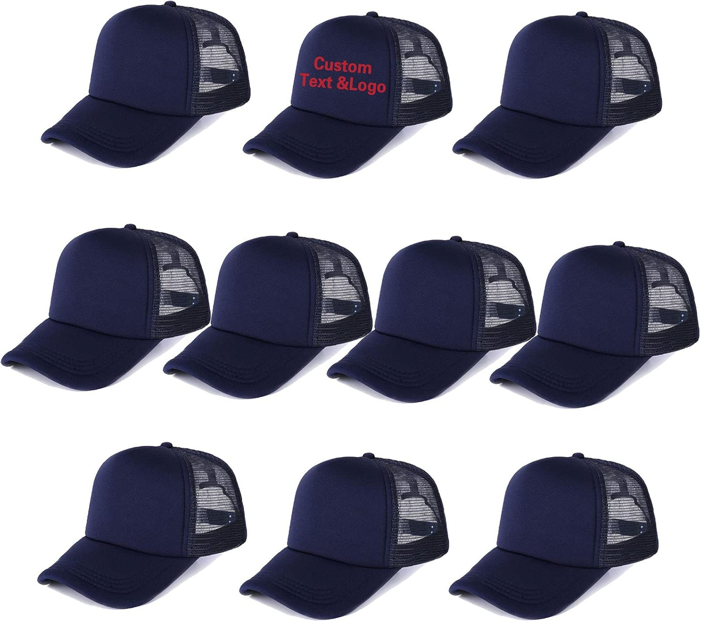 Ultrafun 10 Pack Trucker Hats for Men Women - Adjustable Caps