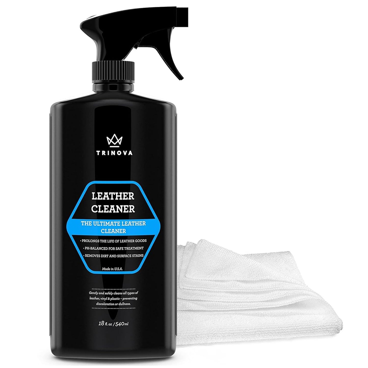 TriNova Leather Cleaner 18oz: Versatile for Home & Car