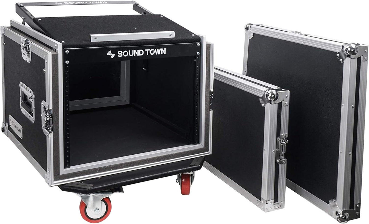 Sound Town Shock Mount 8U ATA Rack Case for Pro Musicians