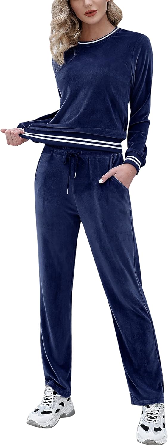Totatuit Women's Velour Tracksuit Set for All Seasons Wear