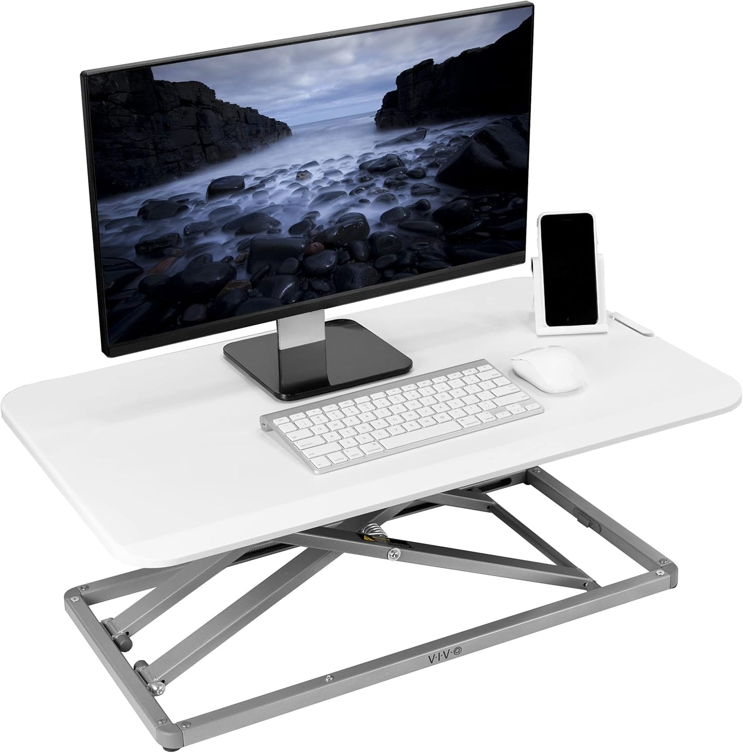 VIVO Economy Single Top Height Adjustable Standing Desk Converter
