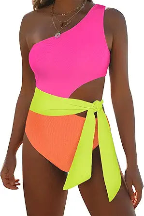 One Piece Bathing Suit for Women - Stylish Cut Out Monokini