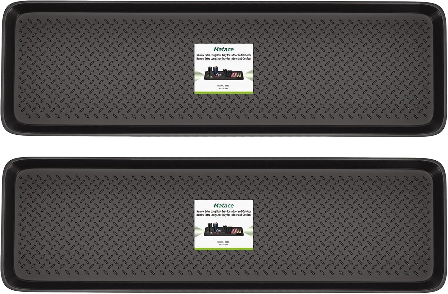Matace Extra Large Rubber Shoe Tray for Entryway and Outdoors