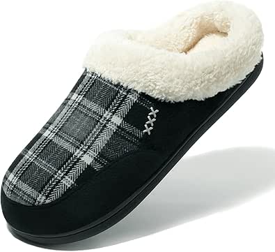 NewDenBer Men's Cozy Memory Foam Slippers for Ultimate Comfort