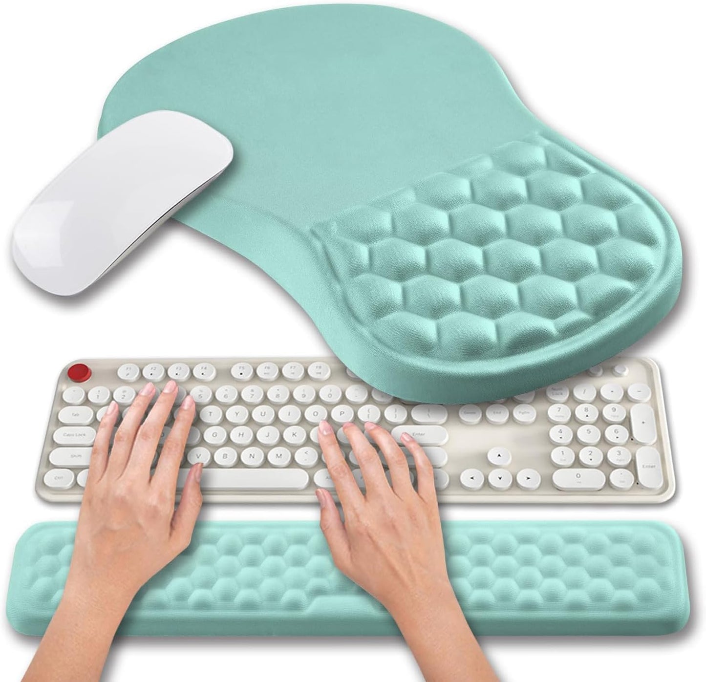 Hokafenle Ergonomic Mouse Pad Wrist Support for Comfort & Relief