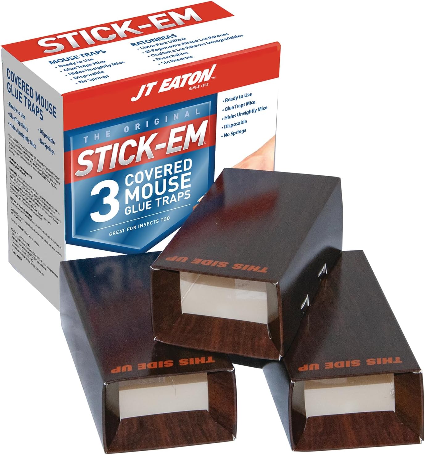 Non-Toxic Mouse Glue Trap, 3-Pack by JT Eaton