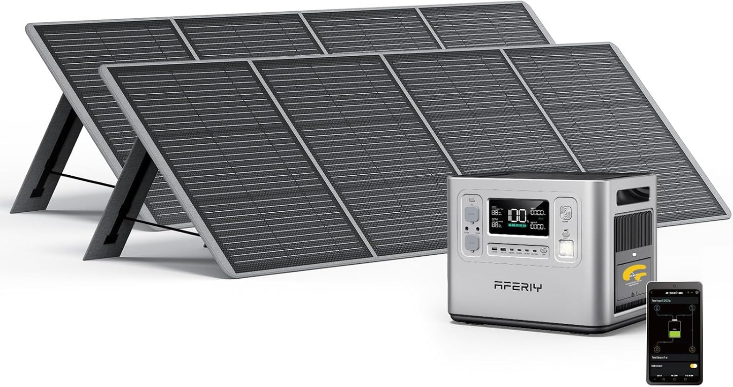 AFERIY P210 Portable Power Station with Solar Panel for Outdoors