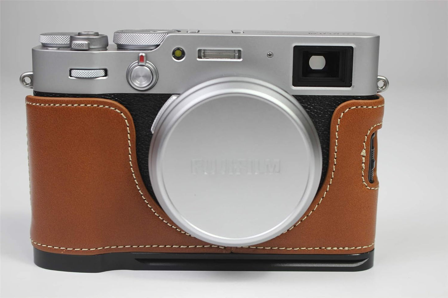 X100V Case BolinUS Handmade Leather Half Camera Case for Fujifilm