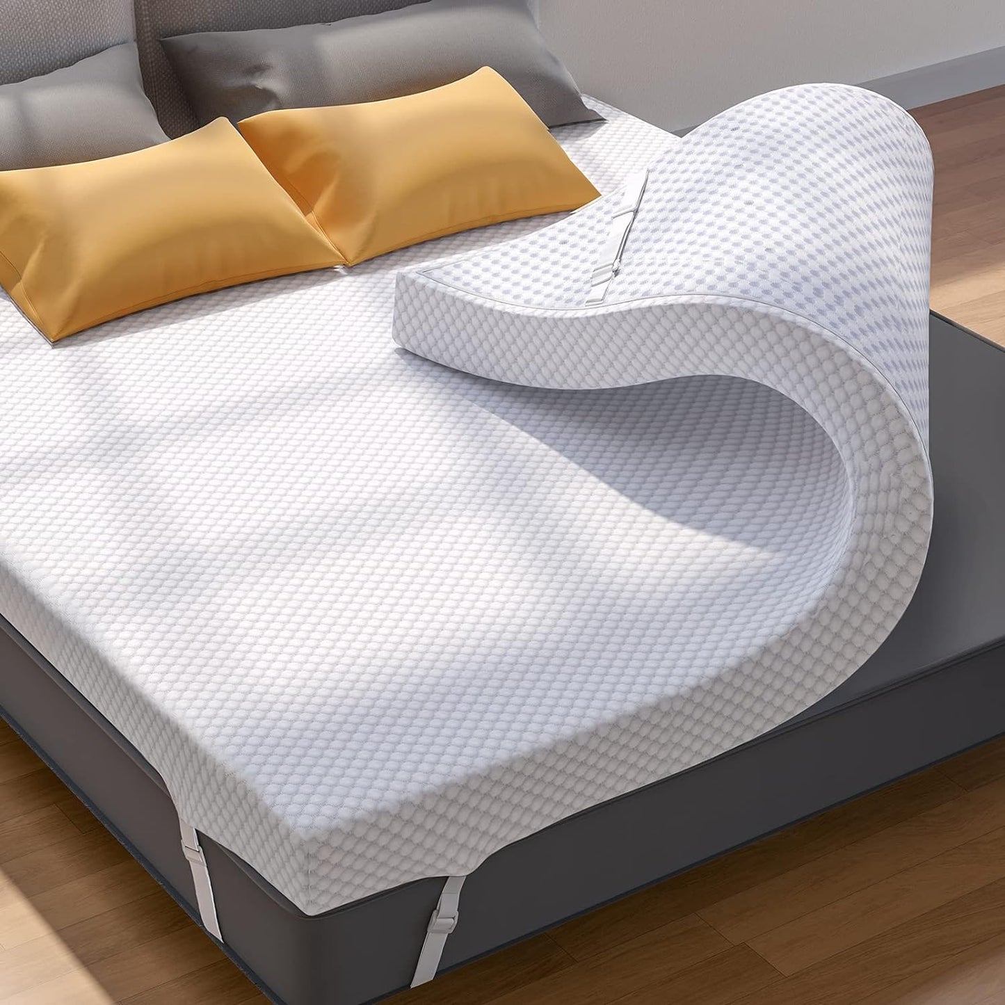 PERLECARE 3 Inch King Mattress Topper for Ultimate Comfort