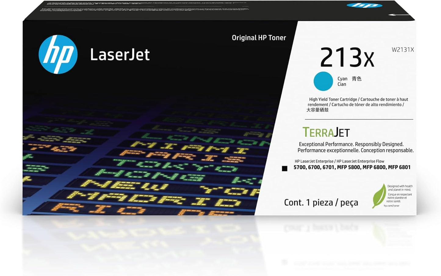 HP 213X High Yield Cyan Toner Cartridge for Reliable Printing