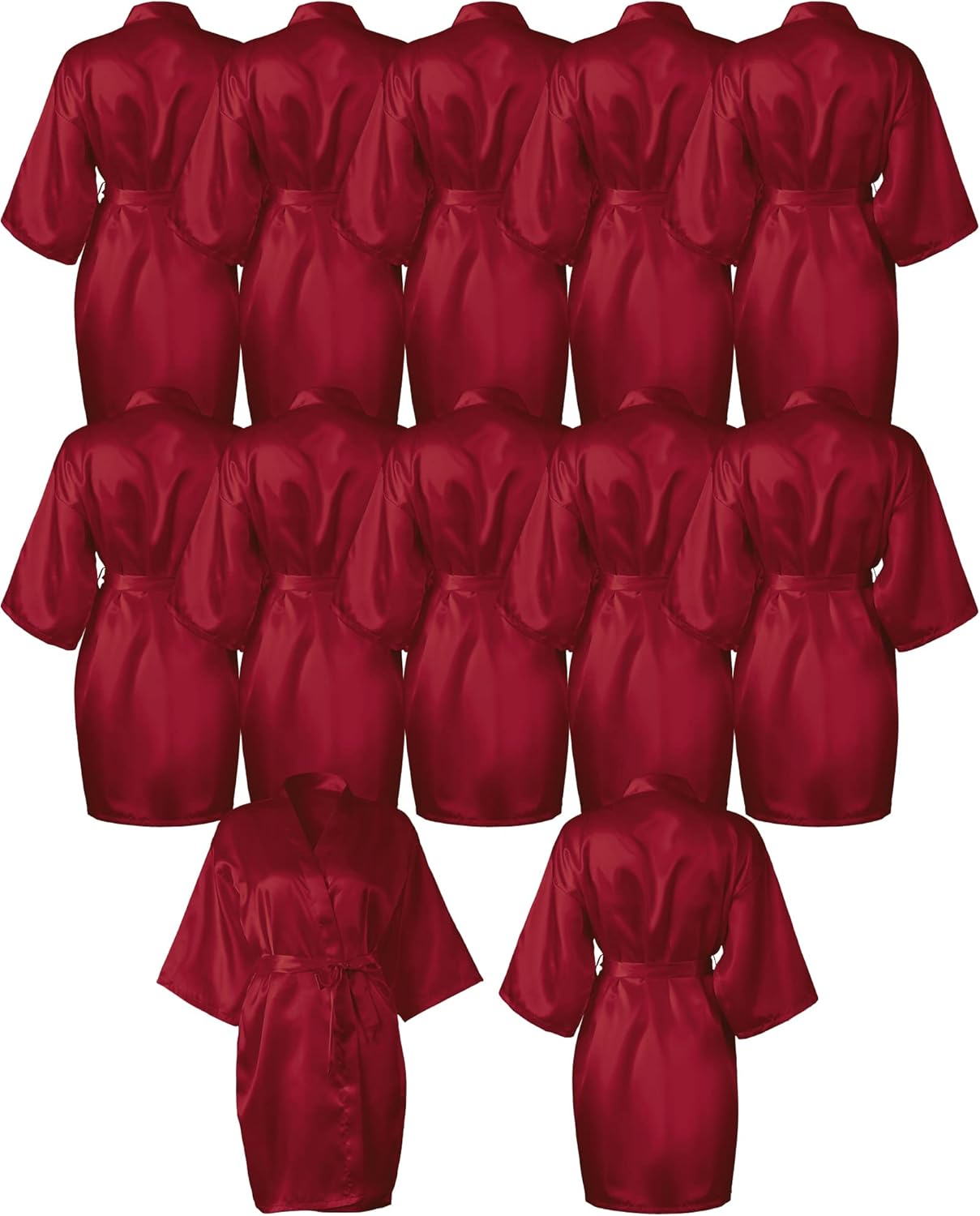 Patelai Bridesmaids Robes for Women Silk Satin Kimono Short Robe