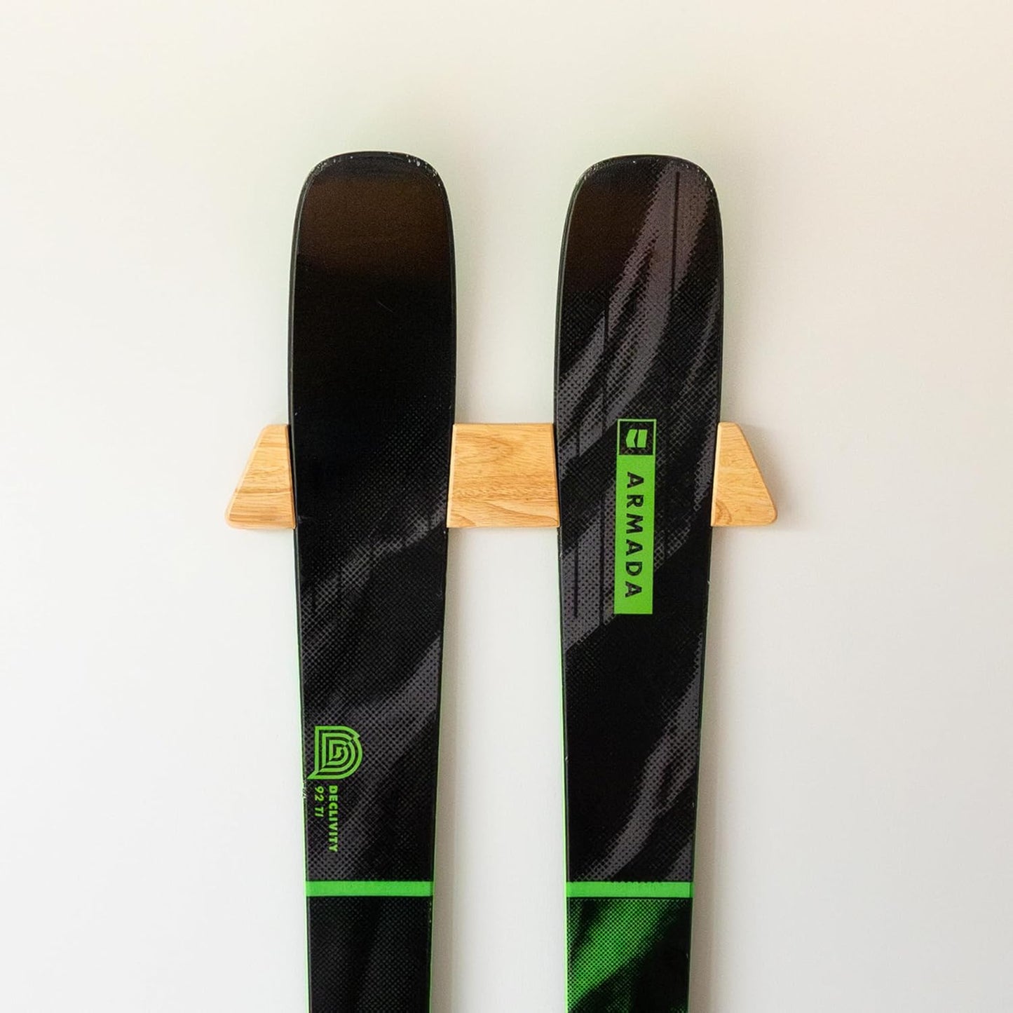 Solid Wood Ski Rack | Wall Mount Display Holder
