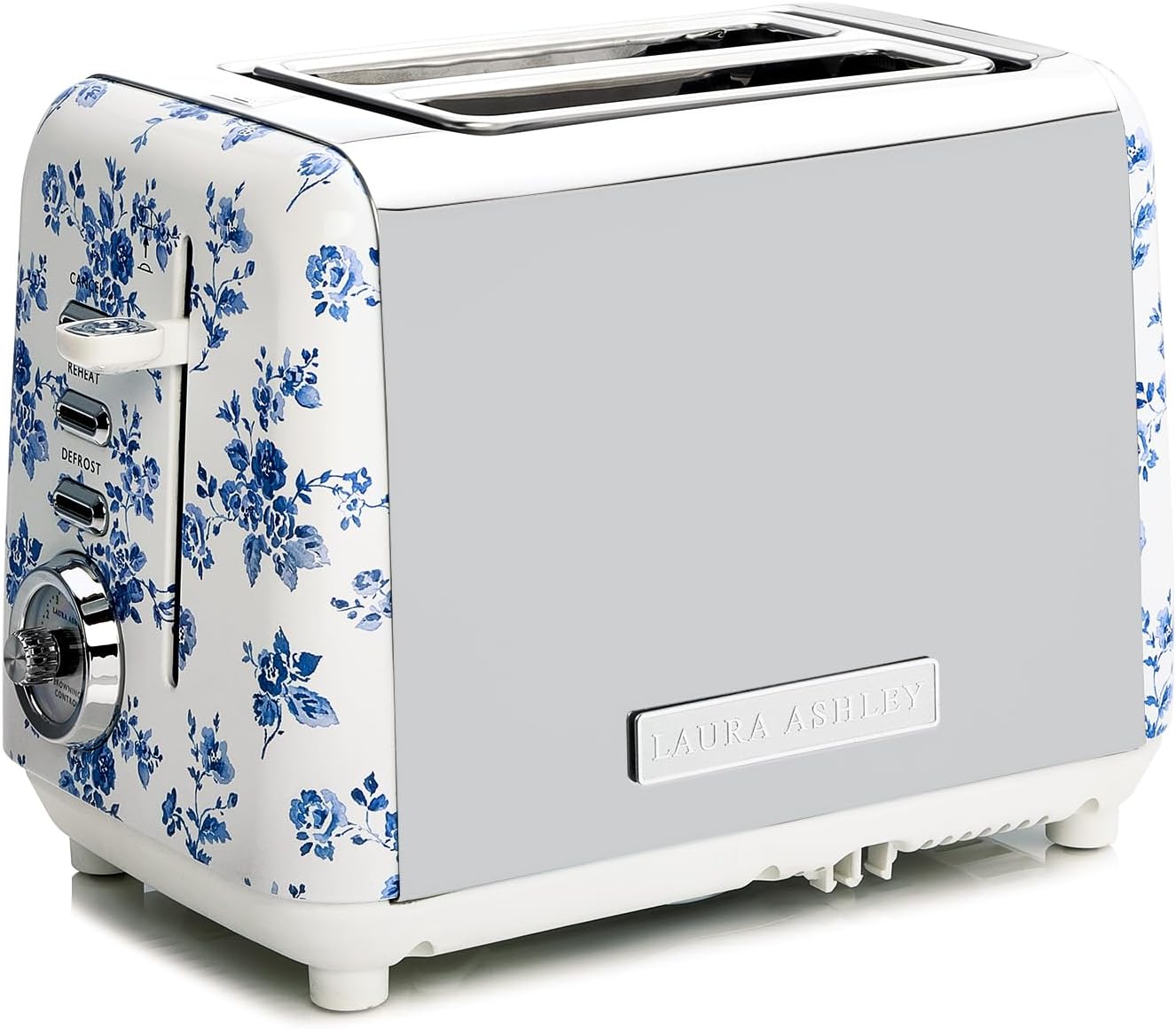 VQ Laura Ashley China Rose Stainless Steel 2 Slice Toaster