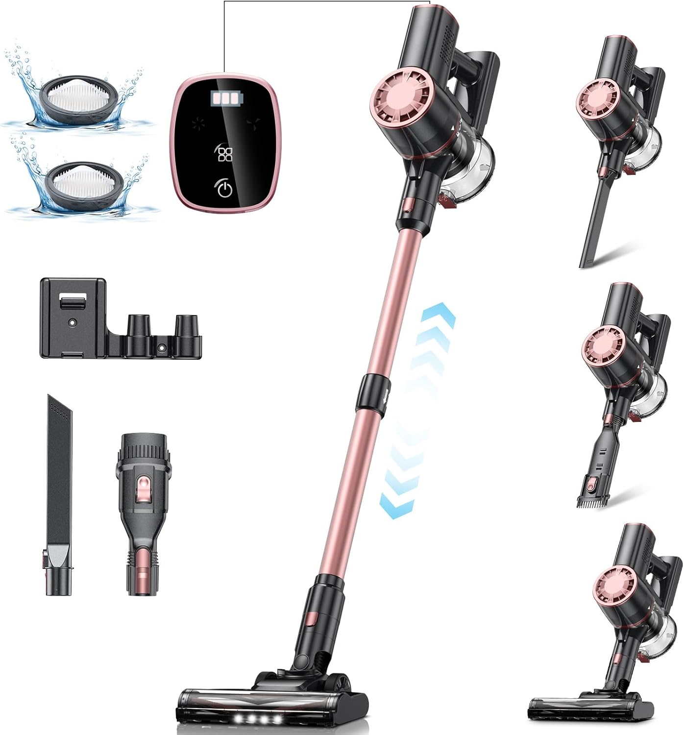 V8PRO 25Kpa Cordless Vacuum - Powerful, Self-Standing, 35Min Runtime - Ideal for Hardwood & Carpet