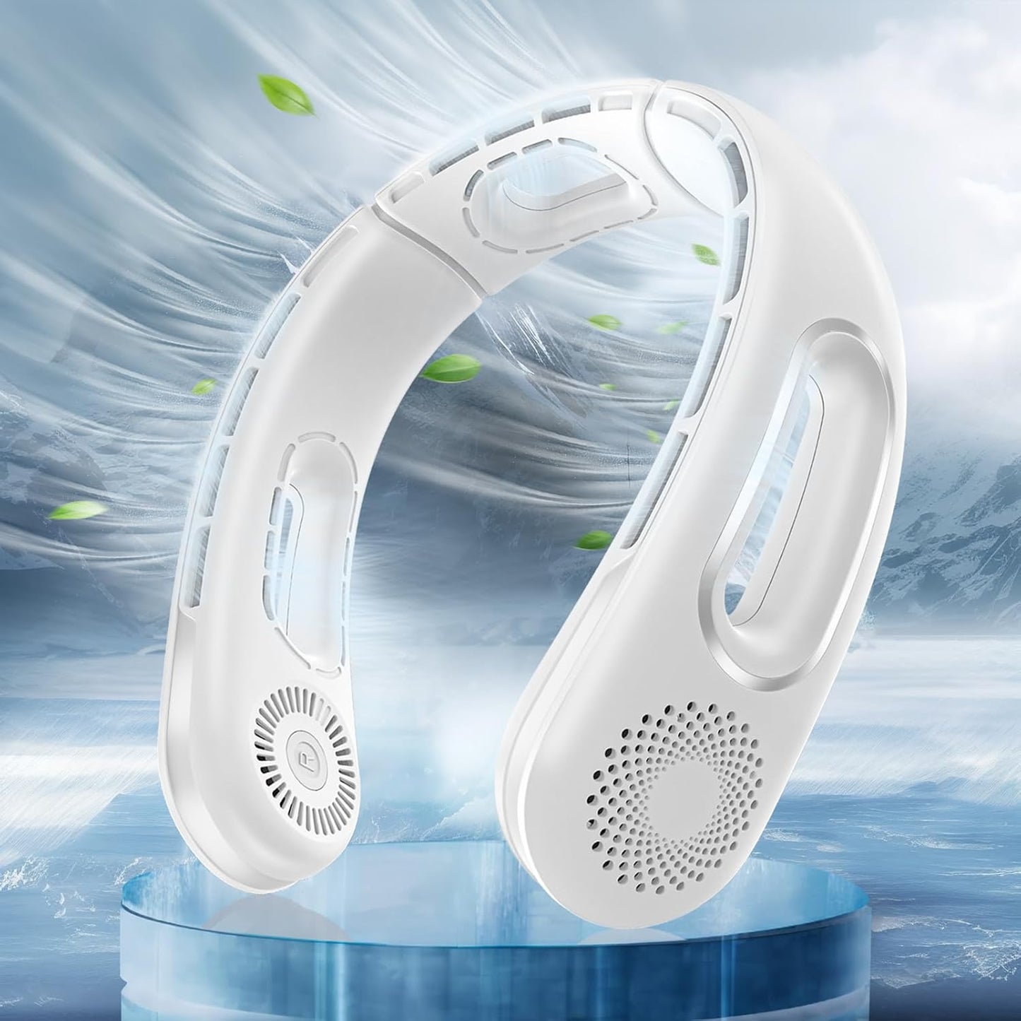 Hands-Free 360 Cooling Neck Fan - Rechargeable, Quiet, Portable