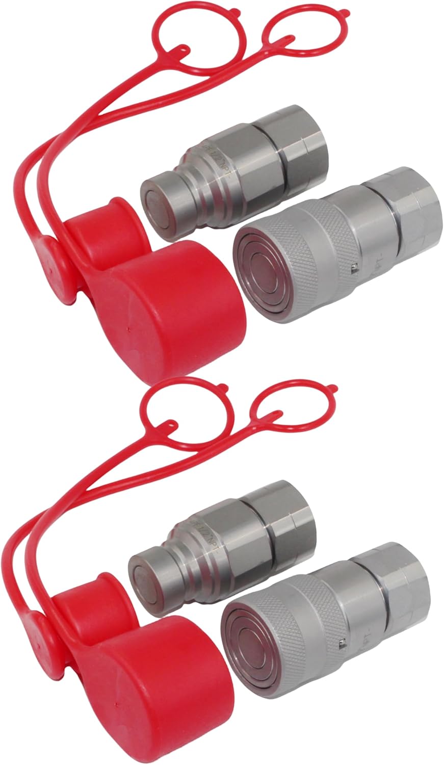 2 Sets LSQ-FF-04 1/2 NPT ISO16028 Flat Face Hydraulic Coupling