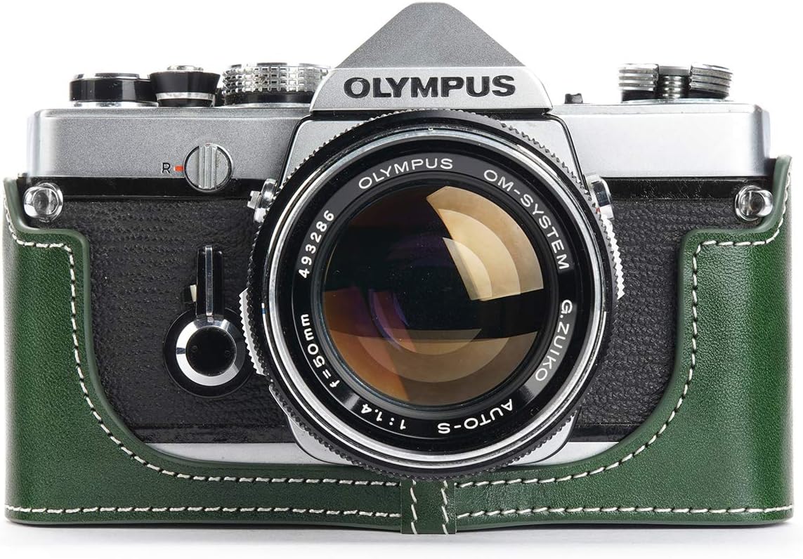 Handmade Genuine Leather Half Camera Case for Olympus OM-4