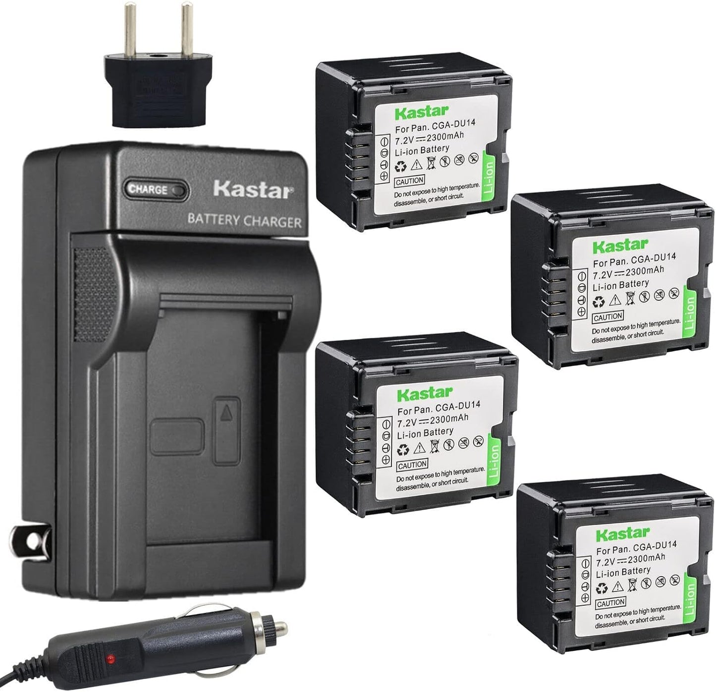 Kastar CGA-DU14 Battery and Charger Kit for Panasonic Devices